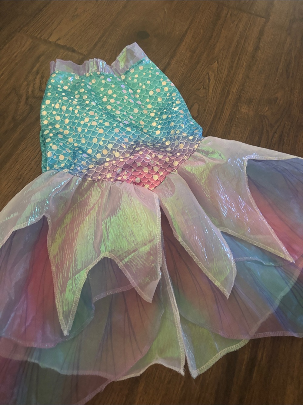 Kids Mermaid Costume Set in Purple & Aqua - Picture 6 of 7